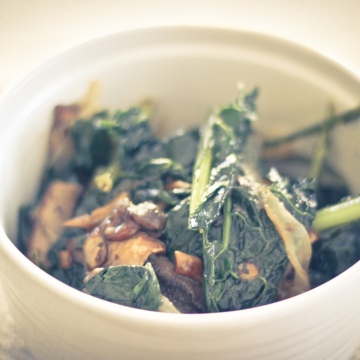 Lacinato Kale with Smoked Mushrooms / Vegan Recipe / Mere Living October 2014